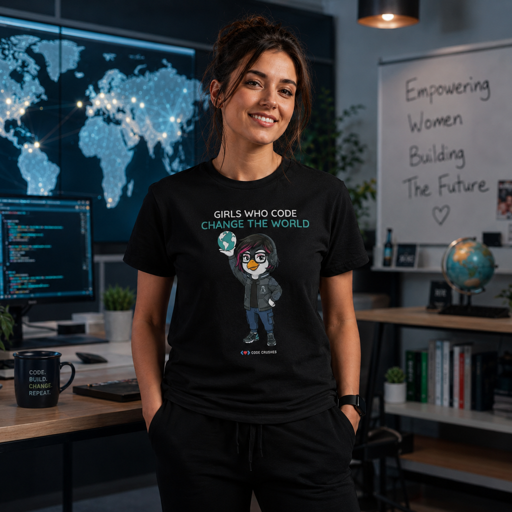 Girls Who Code Change the World. T-Shirt