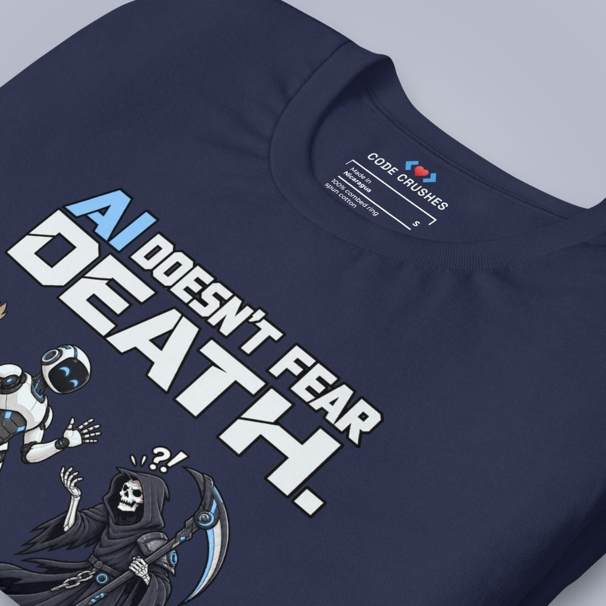 Code Crushes T-SHIRT AI Doesn't Fear Death. I Definitely Do. T-Shirt