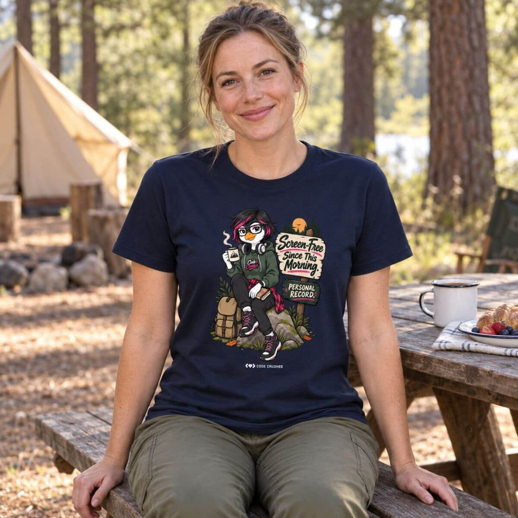 Code Crushes T-SHIRT Navy / S Screen-Free, Personal Record T-Shirt