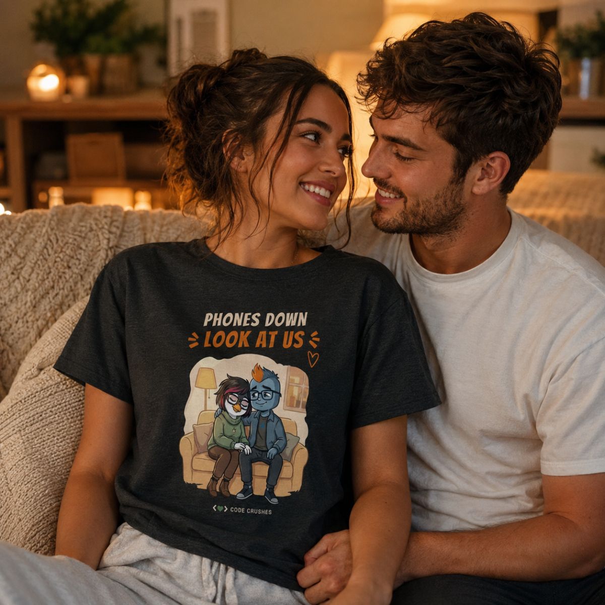 Phones Down. Look at Us. T-Shirt