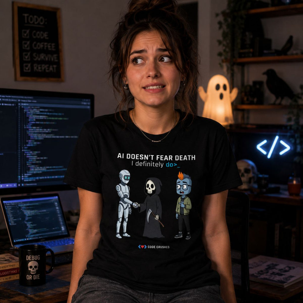 AI Doesn't Fear Death. I Definitely Do. T-Shirt