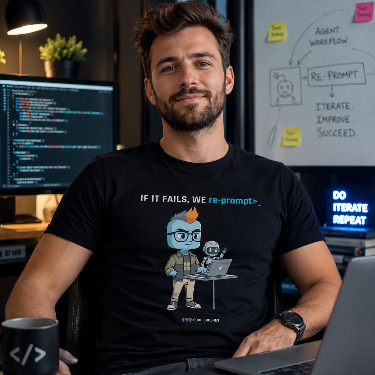 If It Fails, We Re-prompt T-Shirt