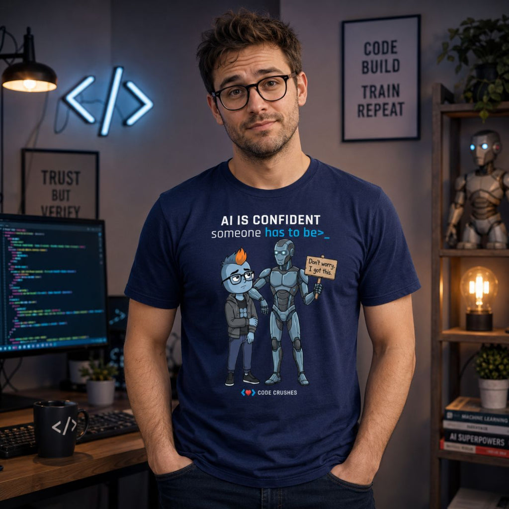 AI Is Confident. Someone Has to Be. T-Shirt