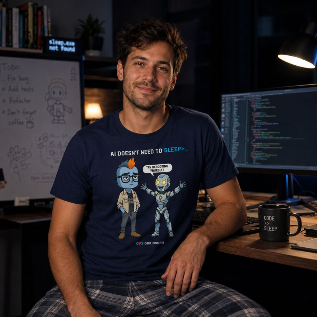 AI Doesn't Need to Sleep. T-Shirt