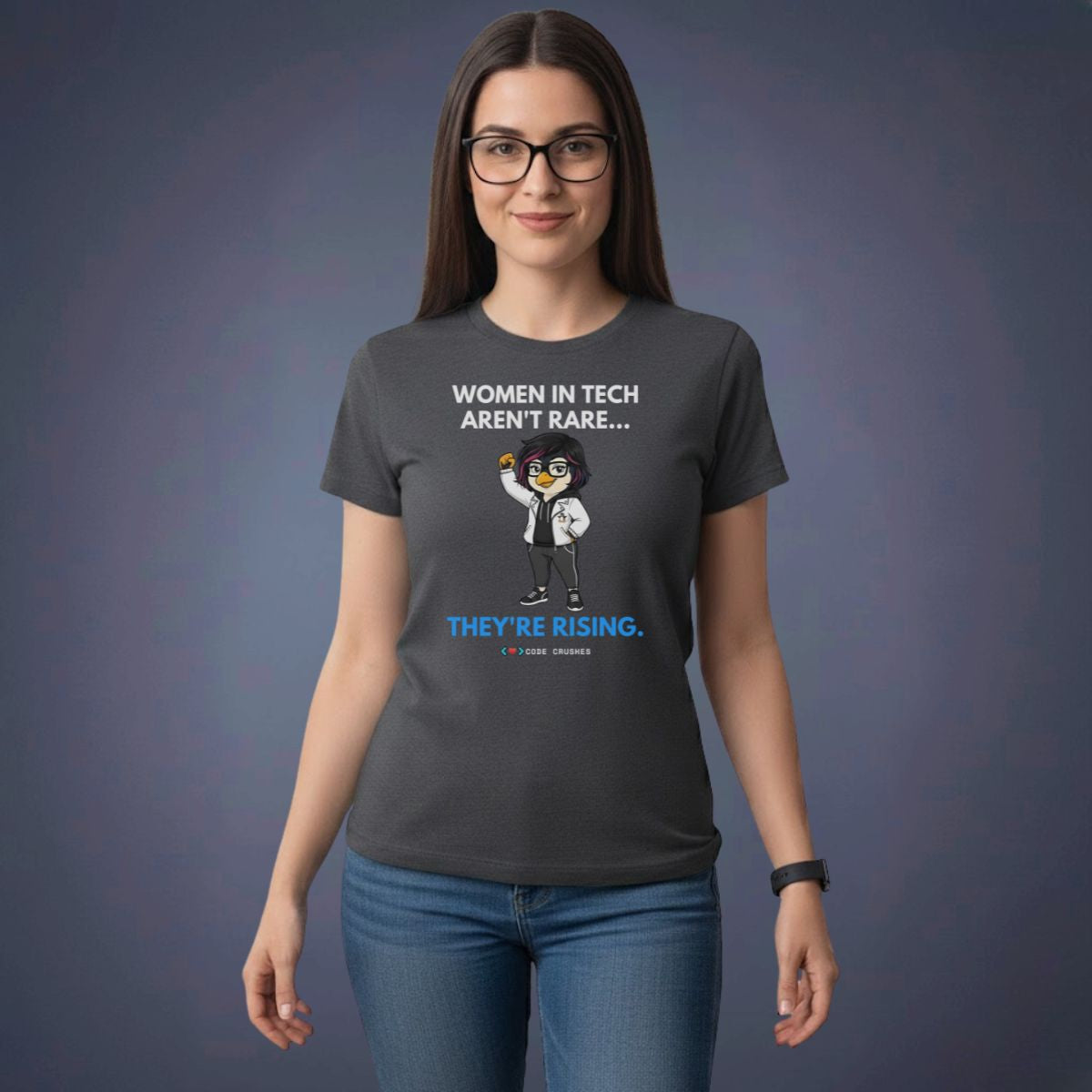 Women in Tech Aren't Rare... They're Rising T-shirt