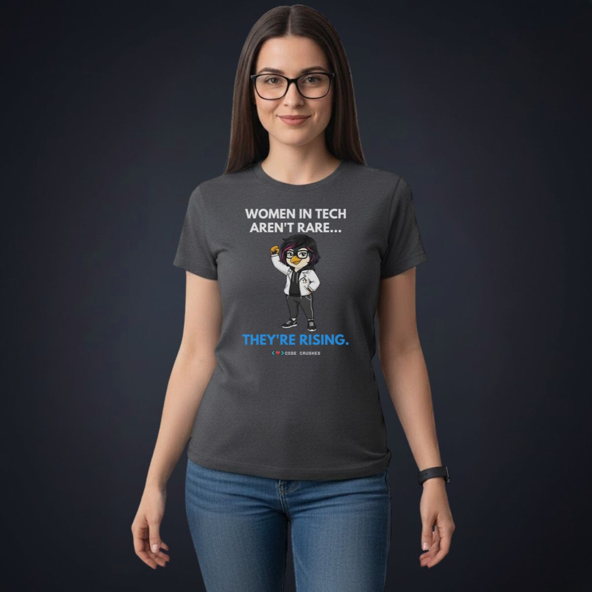 Women in Tech Aren't Rare... They're Rising T-shirt