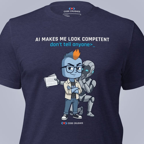 Code Crushes T-SHIRT AI Makes Me Look Competent. Don't Tell Anyone. T-Shirt