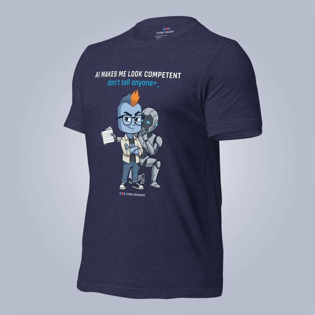 Code Crushes T-SHIRT AI Makes Me Look Competent. Don't Tell Anyone. T-Shirt