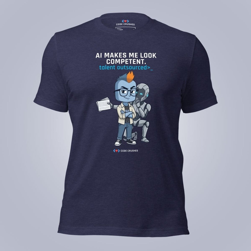 Code Crushes T-SHIRT Heather Midnight Navy / S AI Makes Me Look Competent T-Shirt
