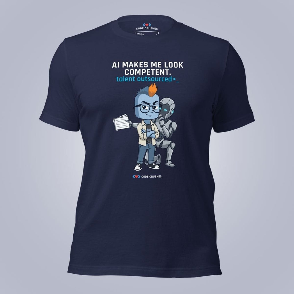 Code Crushes T-SHIRT Navy / S AI Makes Me Look Competent T-Shirt
