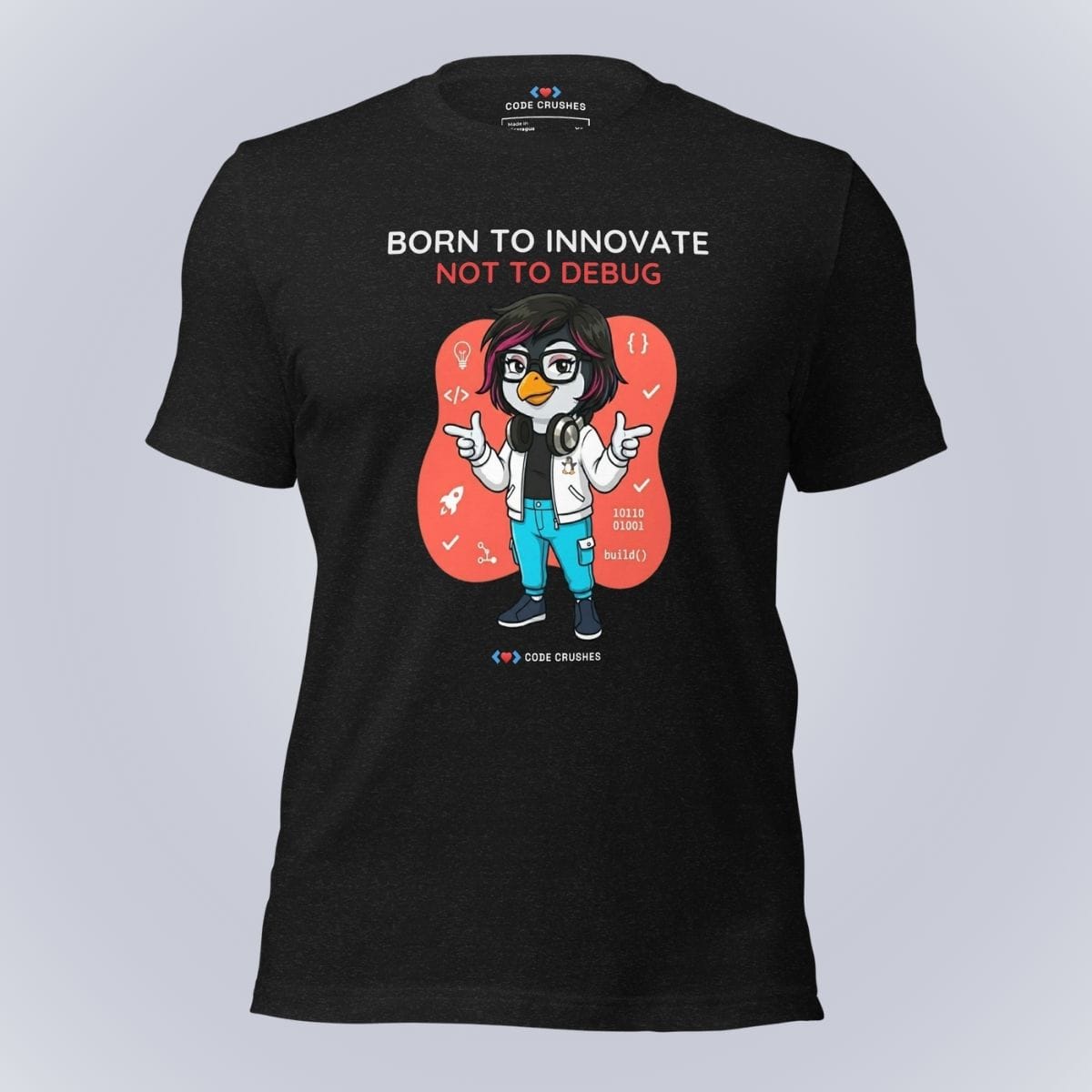 Code Crushes T-SHIRT Black Heather / S Born to Innovate. Not to Debug. T-Shirt