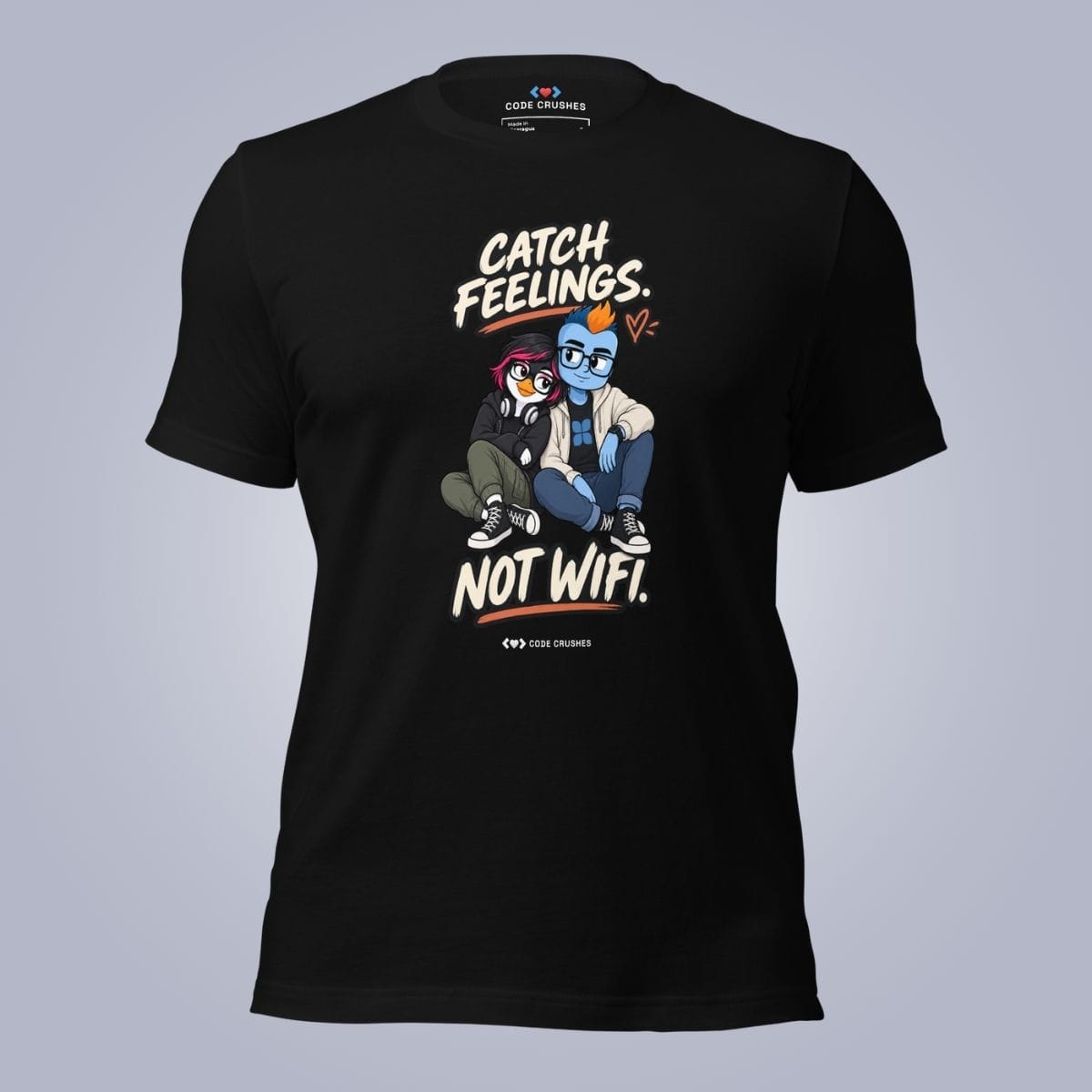 Code Crushes T-SHIRT Black / S Catch Feelings. Not WiFi. T-Shirt