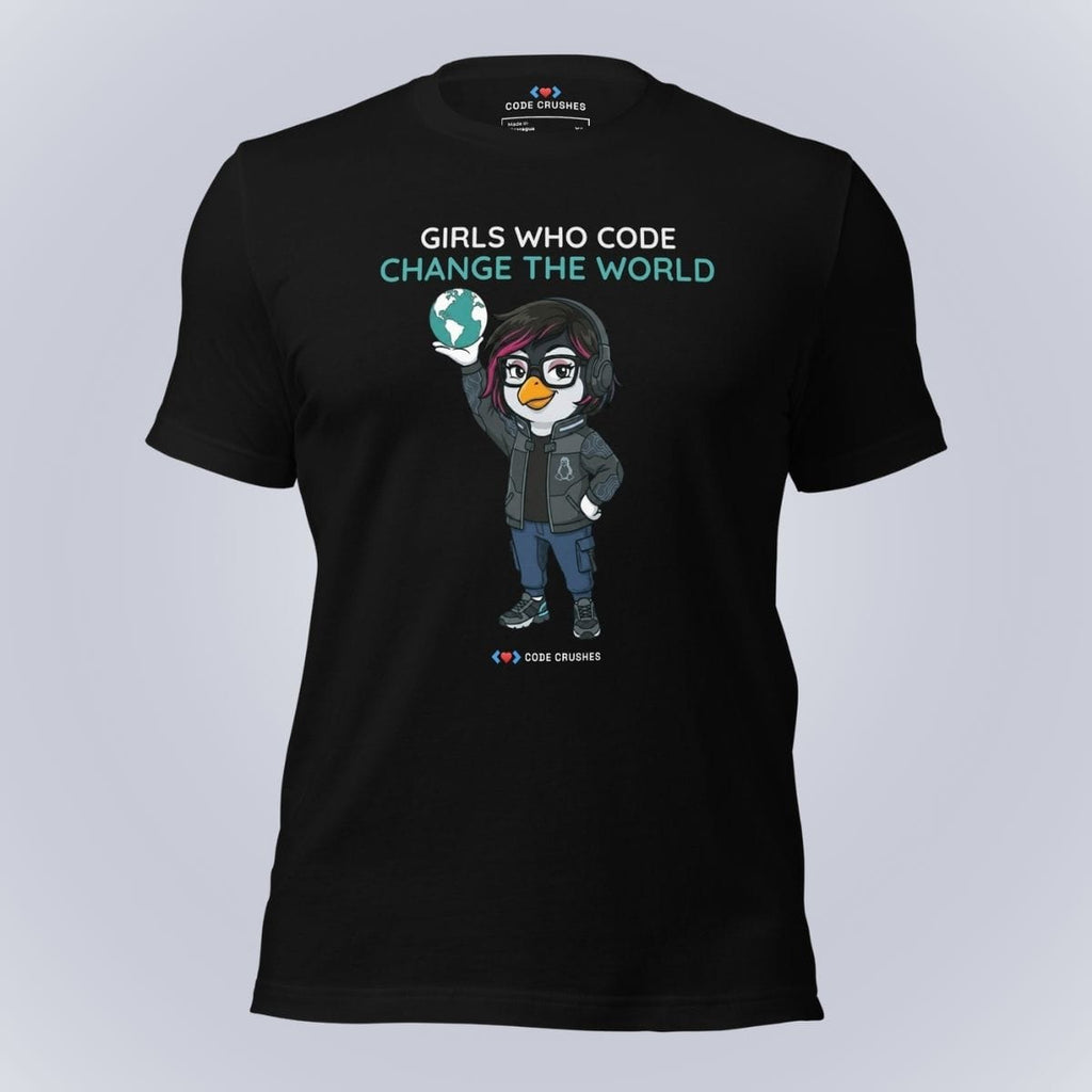 Code Crushes T-SHIRT Black / S Girls Who Code Change the World. T-Shirt