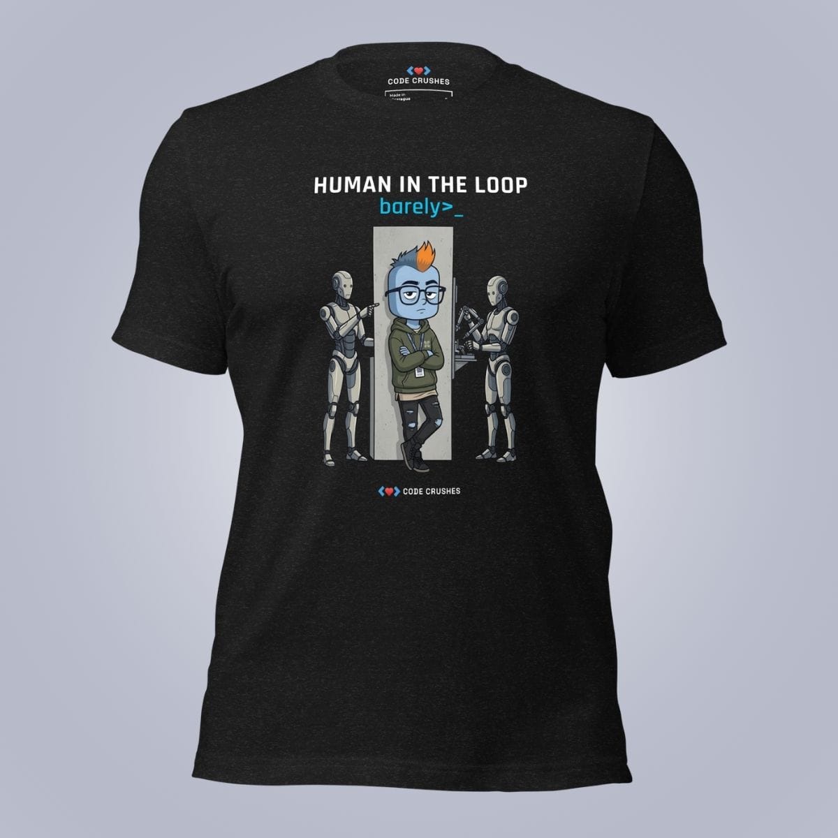 Code Crushes T-SHIRT Black Heather / S Human in the Loop T-Shirt