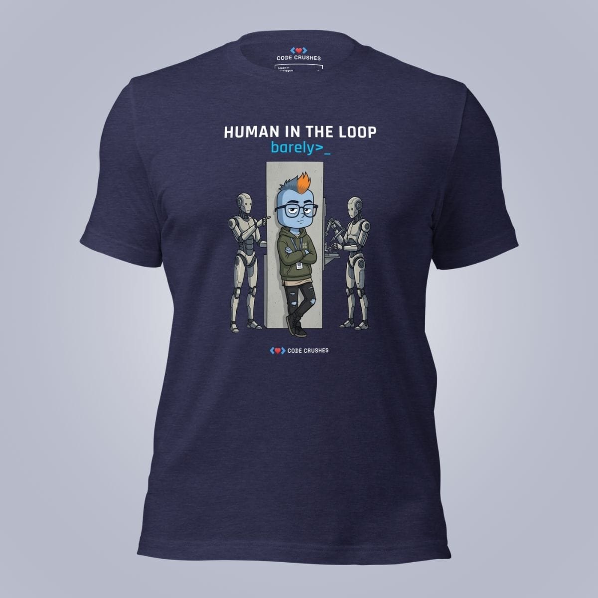 Code Crushes T-SHIRT Heather Midnight Navy / S Human in the Loop T-Shirt