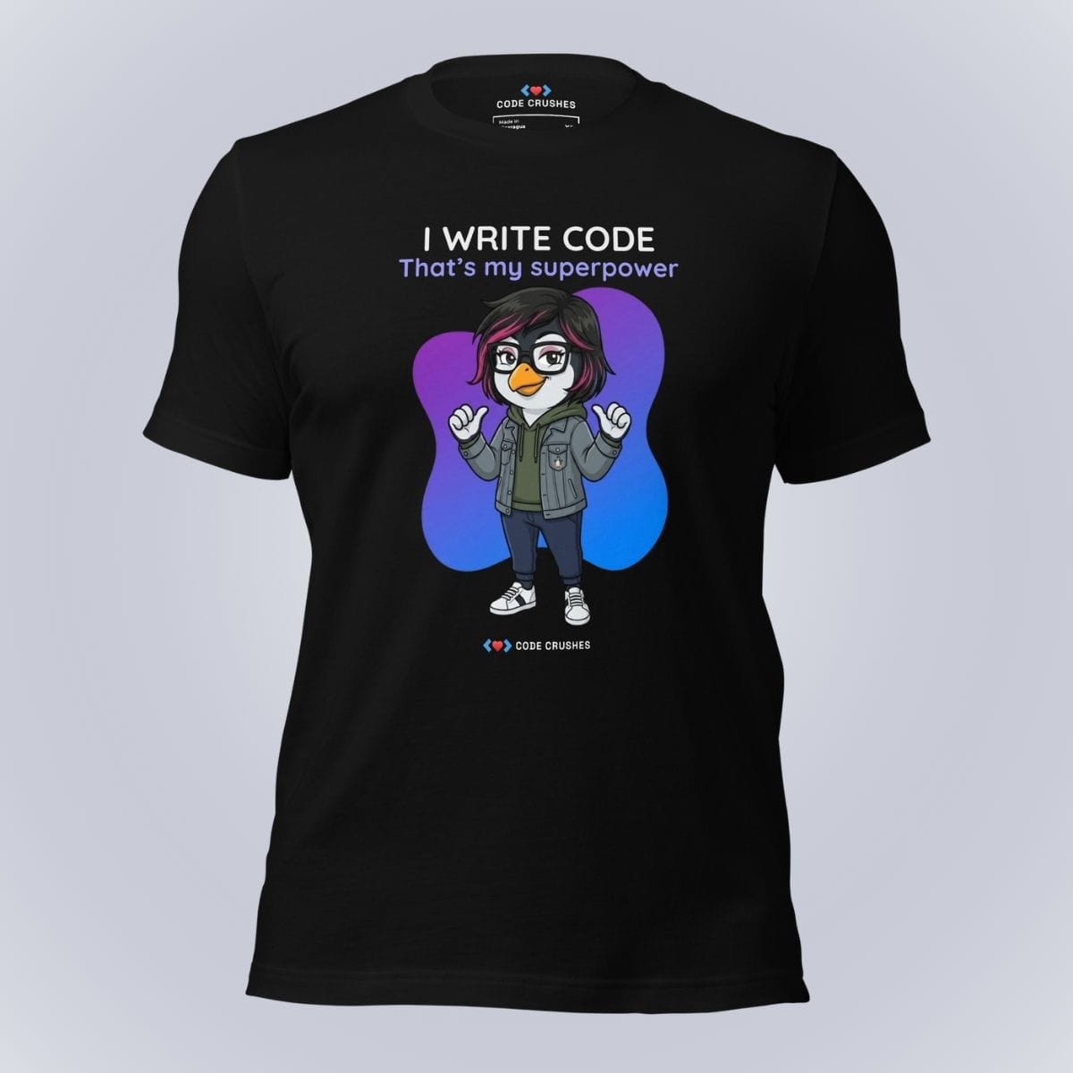 Code Crushes T-SHIRT Black / S I Write Code. That's My Superpower. T-Shirt