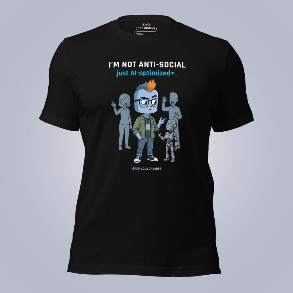 Code Crushes T-SHIRT Black / S I'm Not Anti-Social T-Shirt