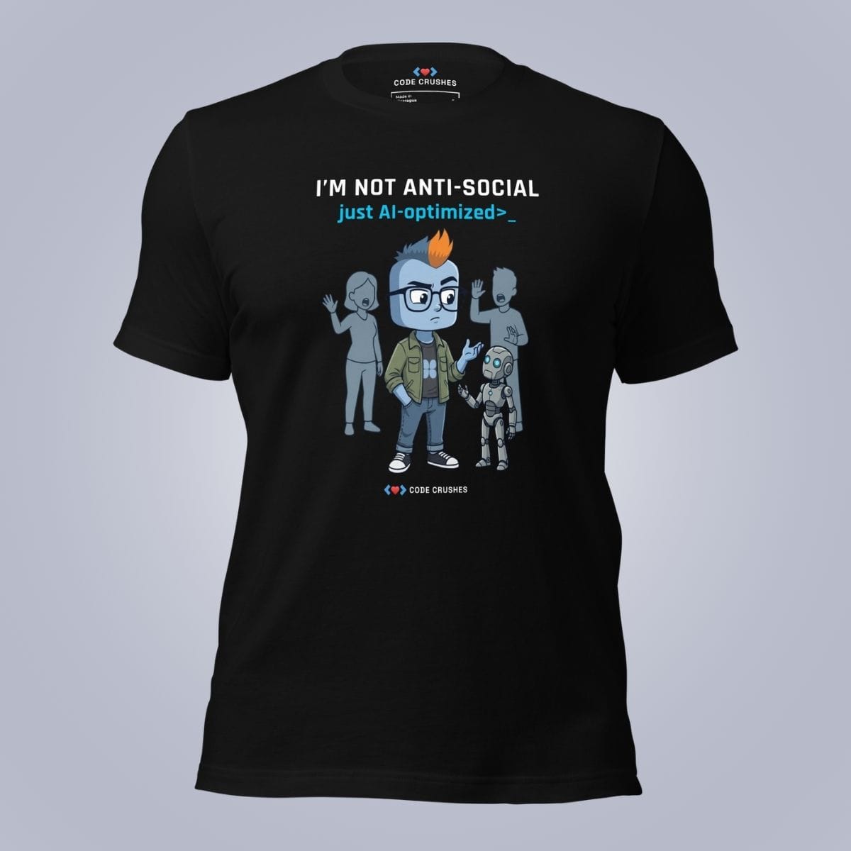 Code Crushes T-SHIRT Black / S I'm Not Anti-Social T-Shirt