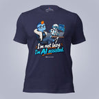 Code Crushes T-SHIRT Heather Midnight Navy / S I'm Not Lazy, I'm AI-Assisted T-Shirt