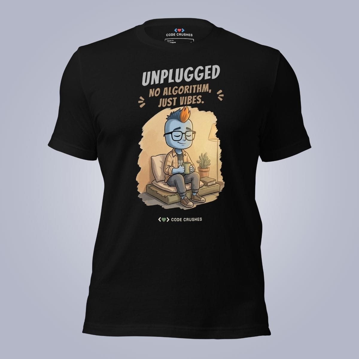 Code Crushes T-SHIRT Unplugged. No Algorithm, Just Vibes. T-Shirt