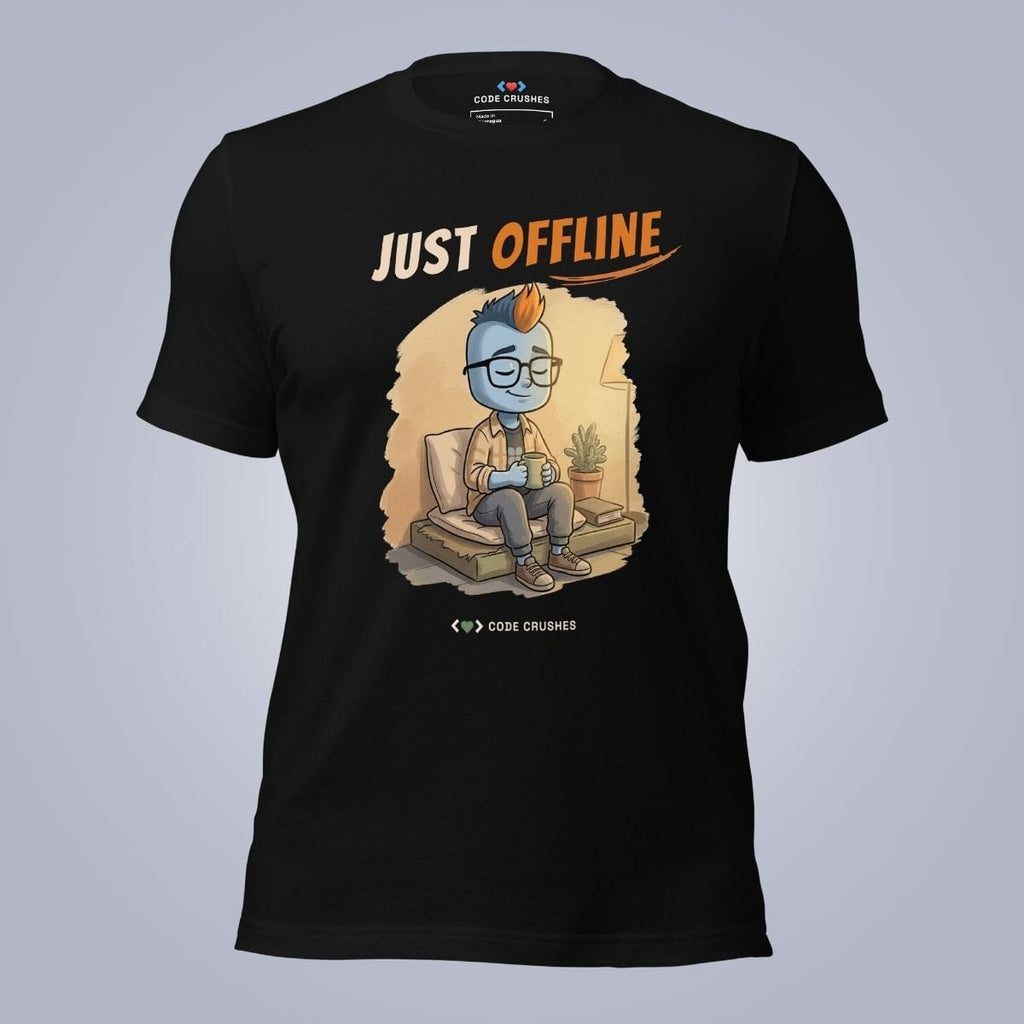 Code Crushes T-SHIRT Black / S Just Offline. T-Shirt