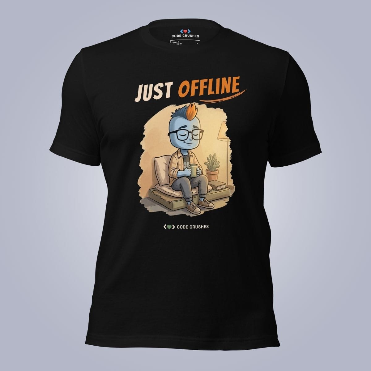 Code Crushes T-SHIRT Black / S Just Offline. T-Shirt
