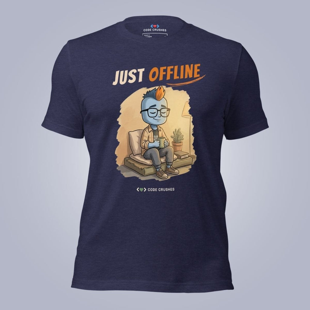 Code Crushes T-SHIRT Heather Midnight Navy / S Just Offline. T-Shirt