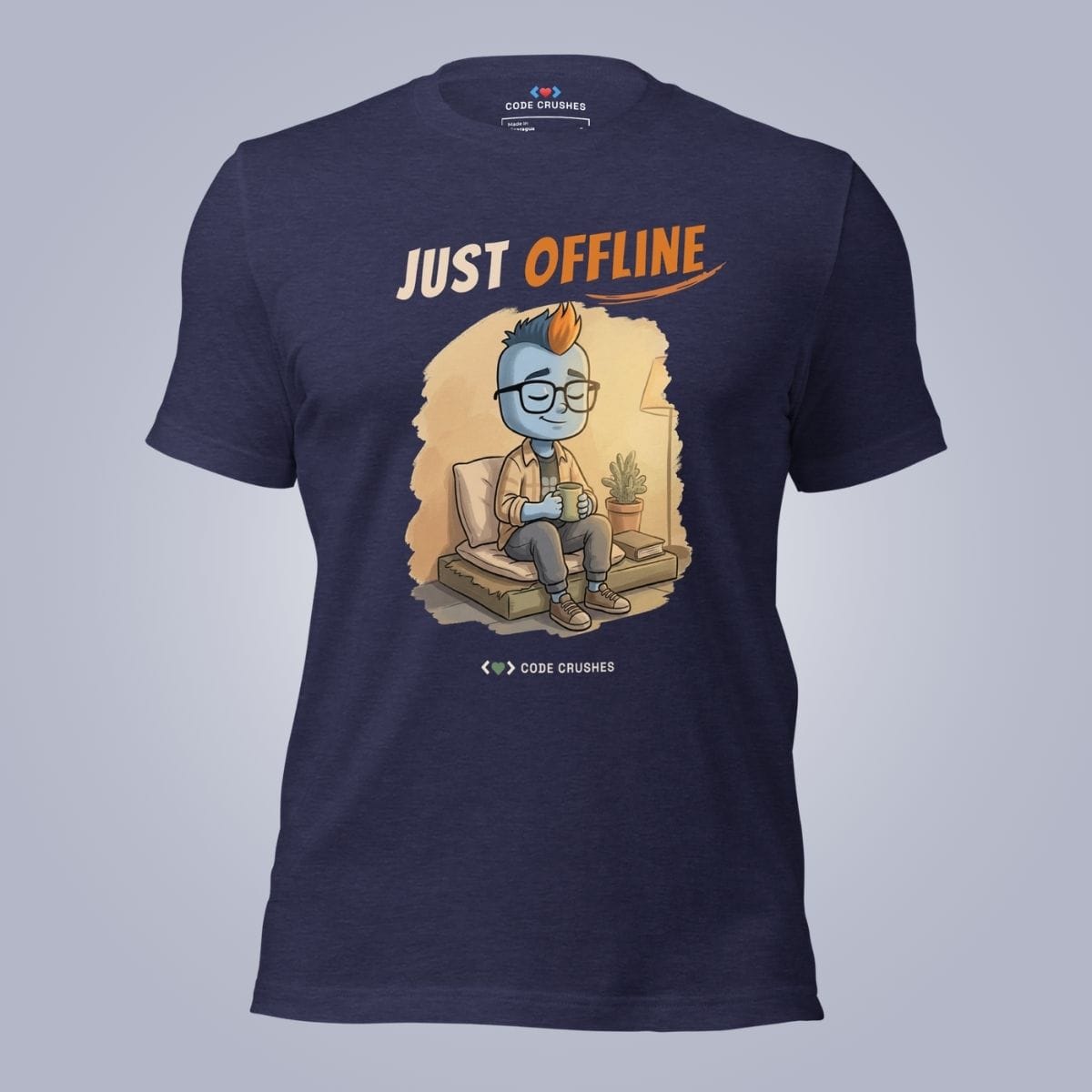 Code Crushes T-SHIRT Heather Midnight Navy / S Just Offline. T-Shirt