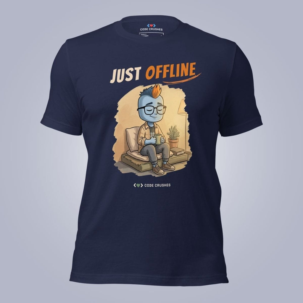 Code Crushes T-SHIRT Navy / S Just Offline. T-Shirt