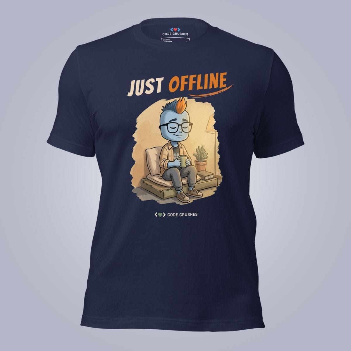 Code Crushes T-SHIRT Navy / S Just Offline. T-Shirt