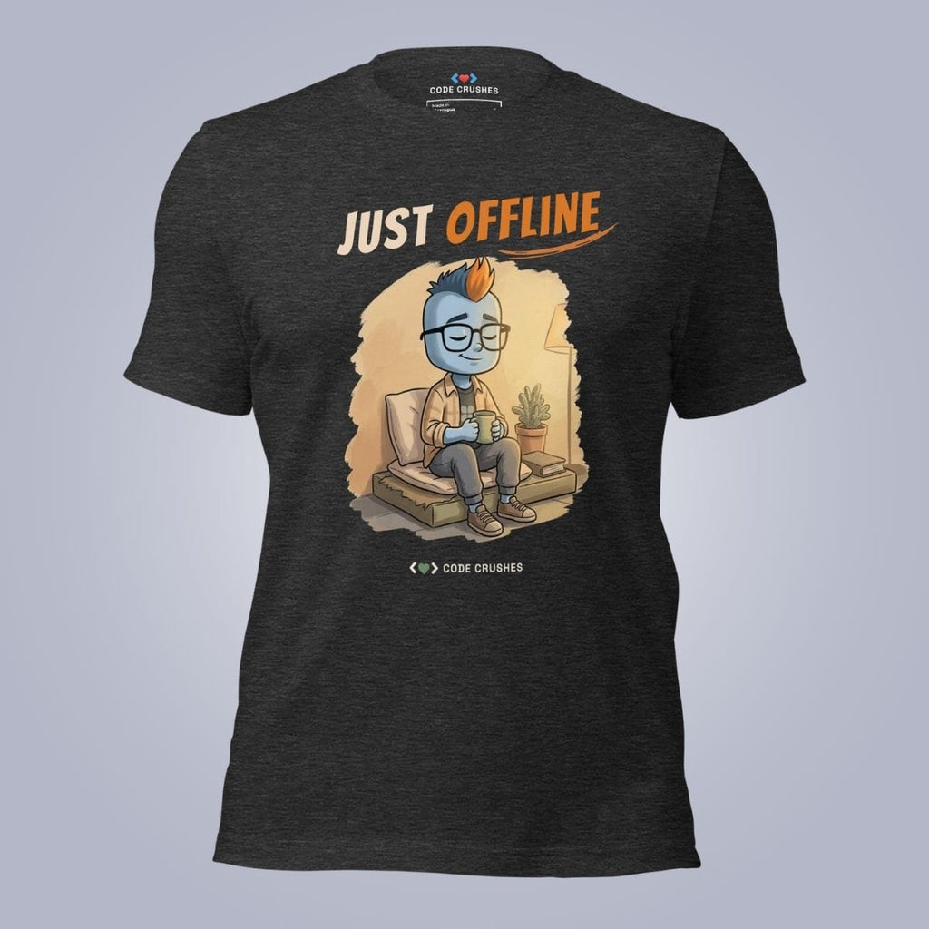 Code Crushes T-SHIRT Dark Grey Heather / S Just Offline. T-Shirt