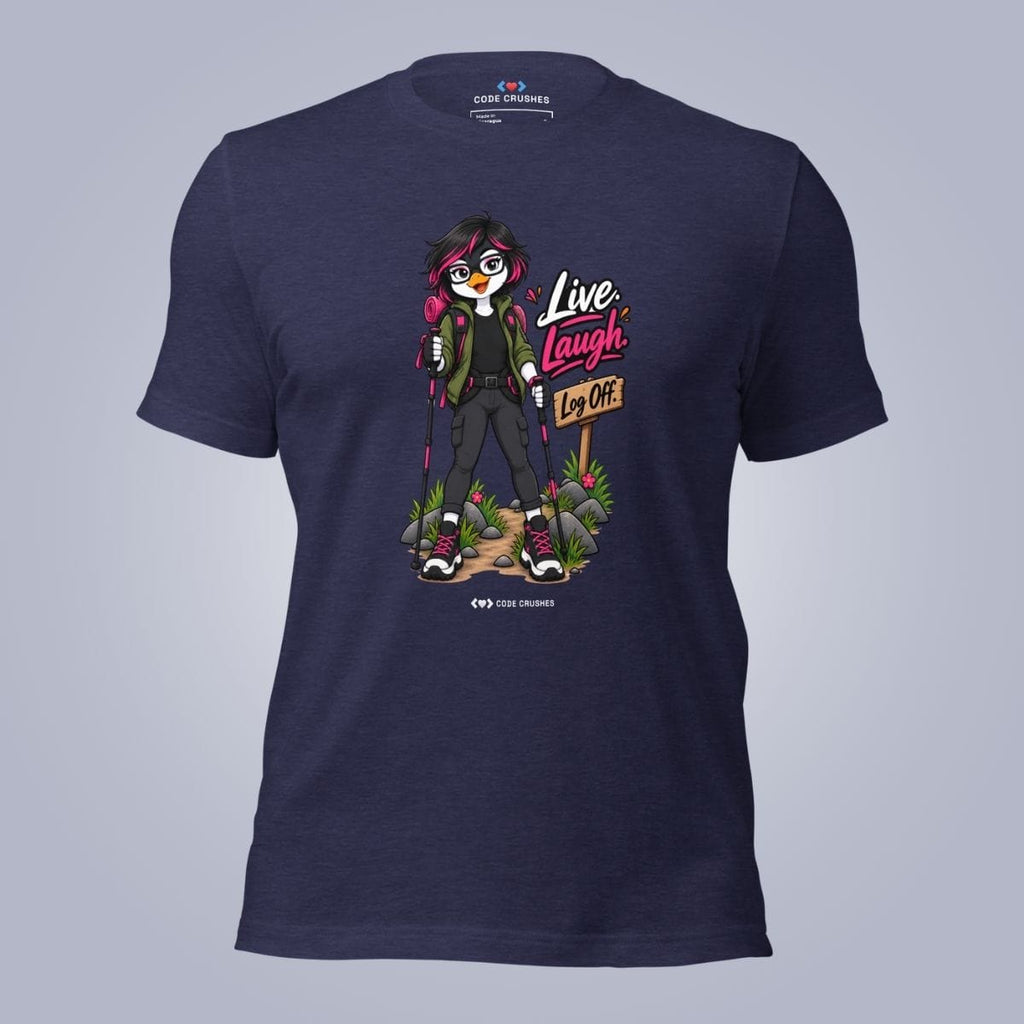 Code Crushes T-SHIRT Navy / S Live. Laugh. Log Off. T-Shirt