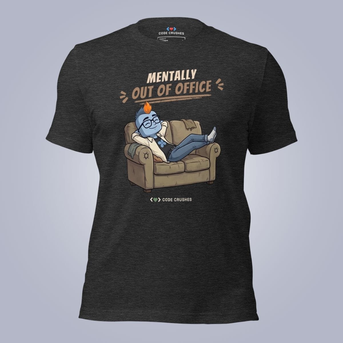 Code Crushes T-SHIRT Dark Grey Heather / S Mentally Out of Office. T-Shirt