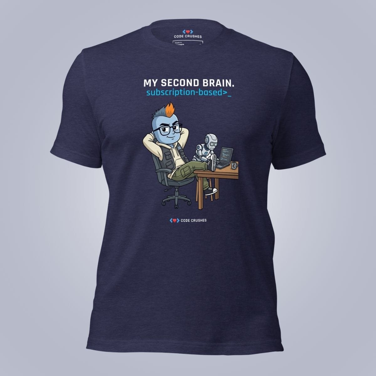 Code Crushes T-SHIRT Heather Midnight Navy / S My Second Brain T-Shirt