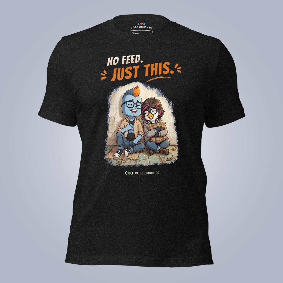 Code Crushes T-SHIRT Black Heather / S No Feed. Just This. T-Shirt