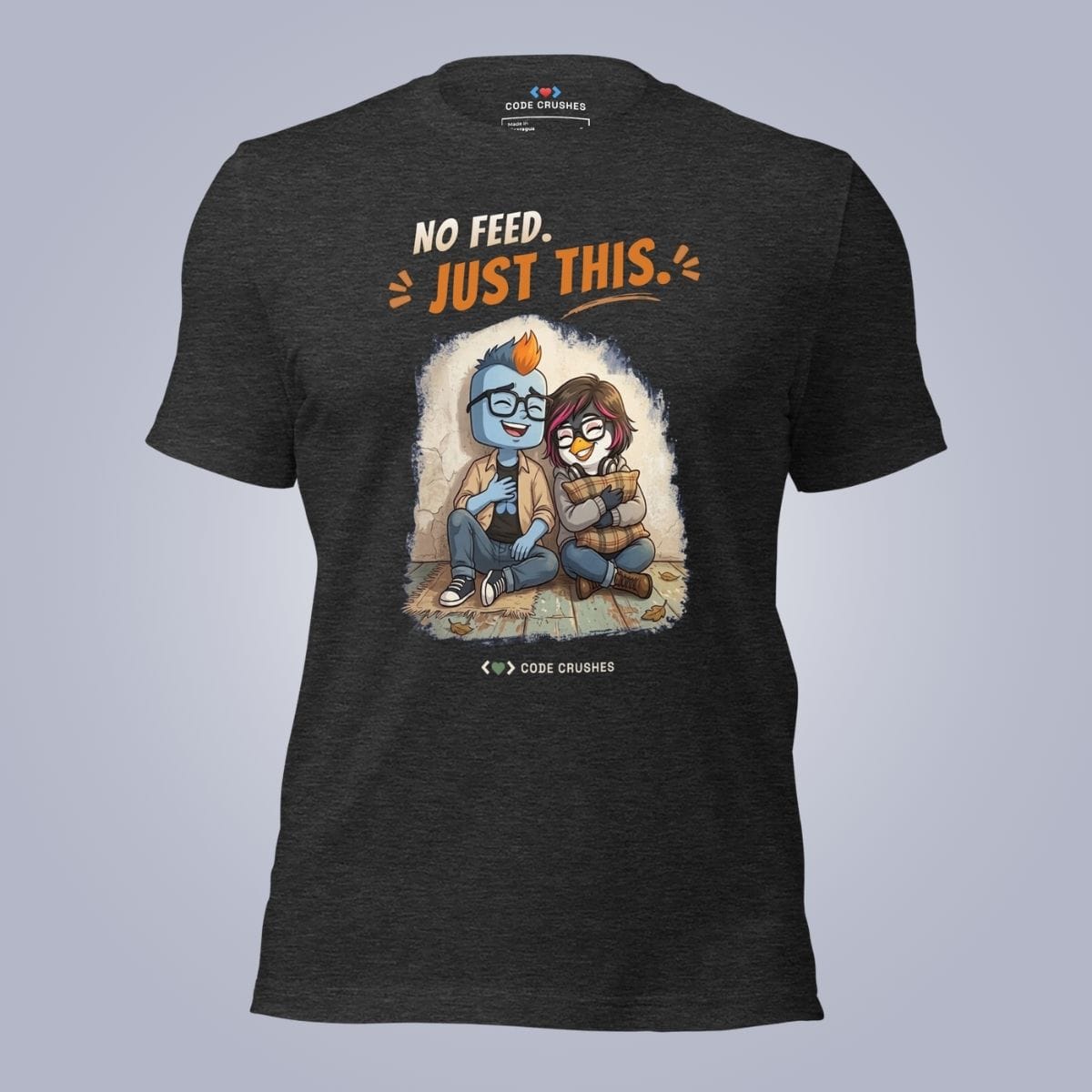 Code Crushes T-SHIRT Dark Grey Heather / S No Feed. Just This. T-Shirt