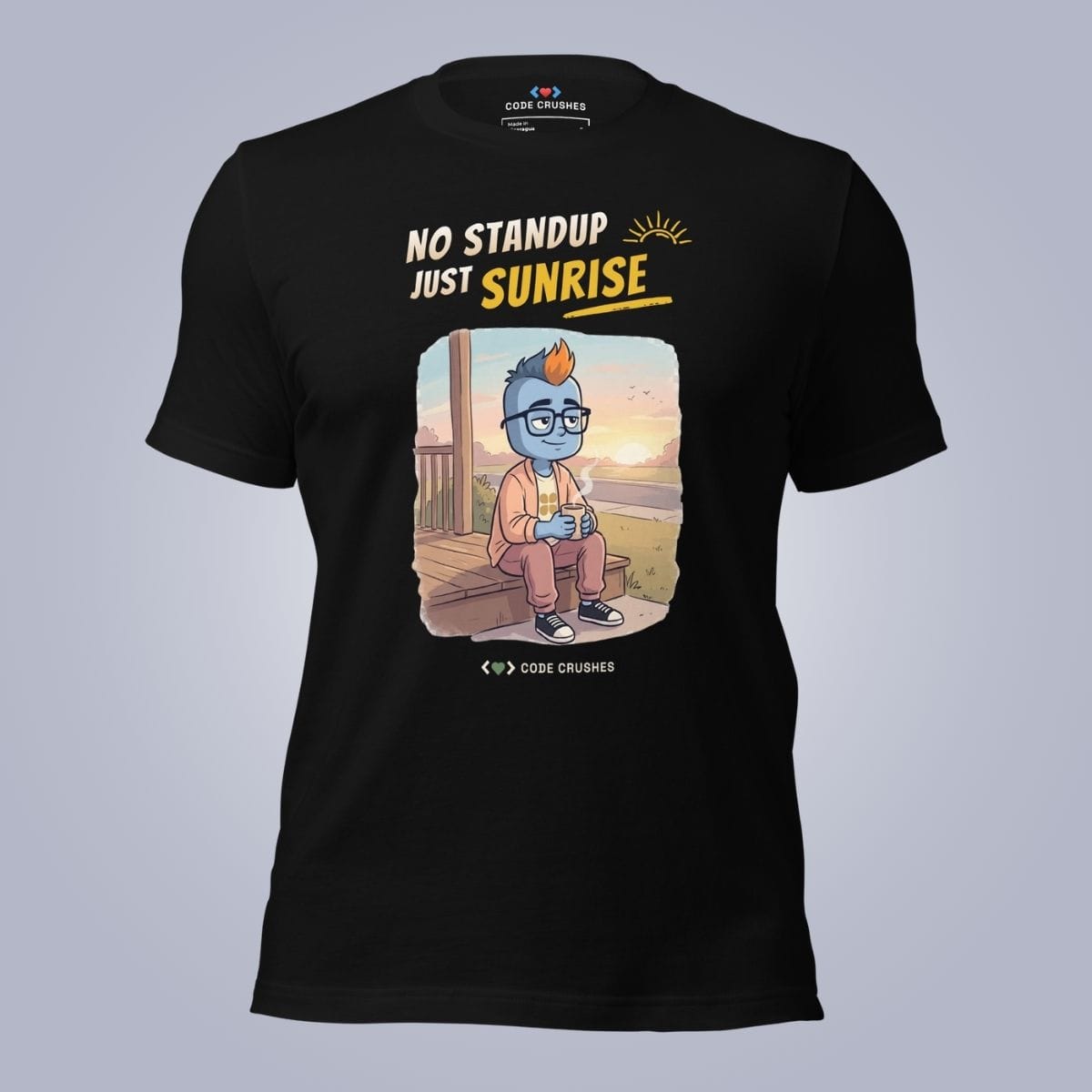 Code Crushes T-SHIRT Black / S No Standup, Just Sunrise T-Shirt
