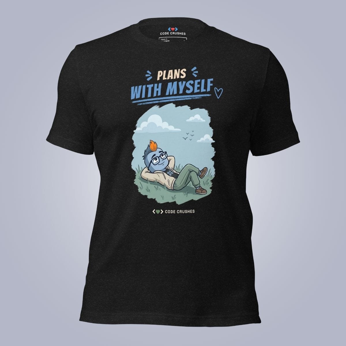 Code Crushes T-SHIRT Black Heather / S Plans With Myself. T-Shirt