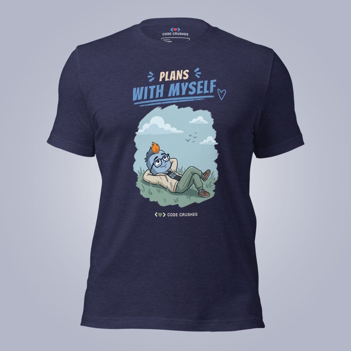 Code Crushes T-SHIRT Heather Midnight Navy / S Plans With Myself. T-Shirt