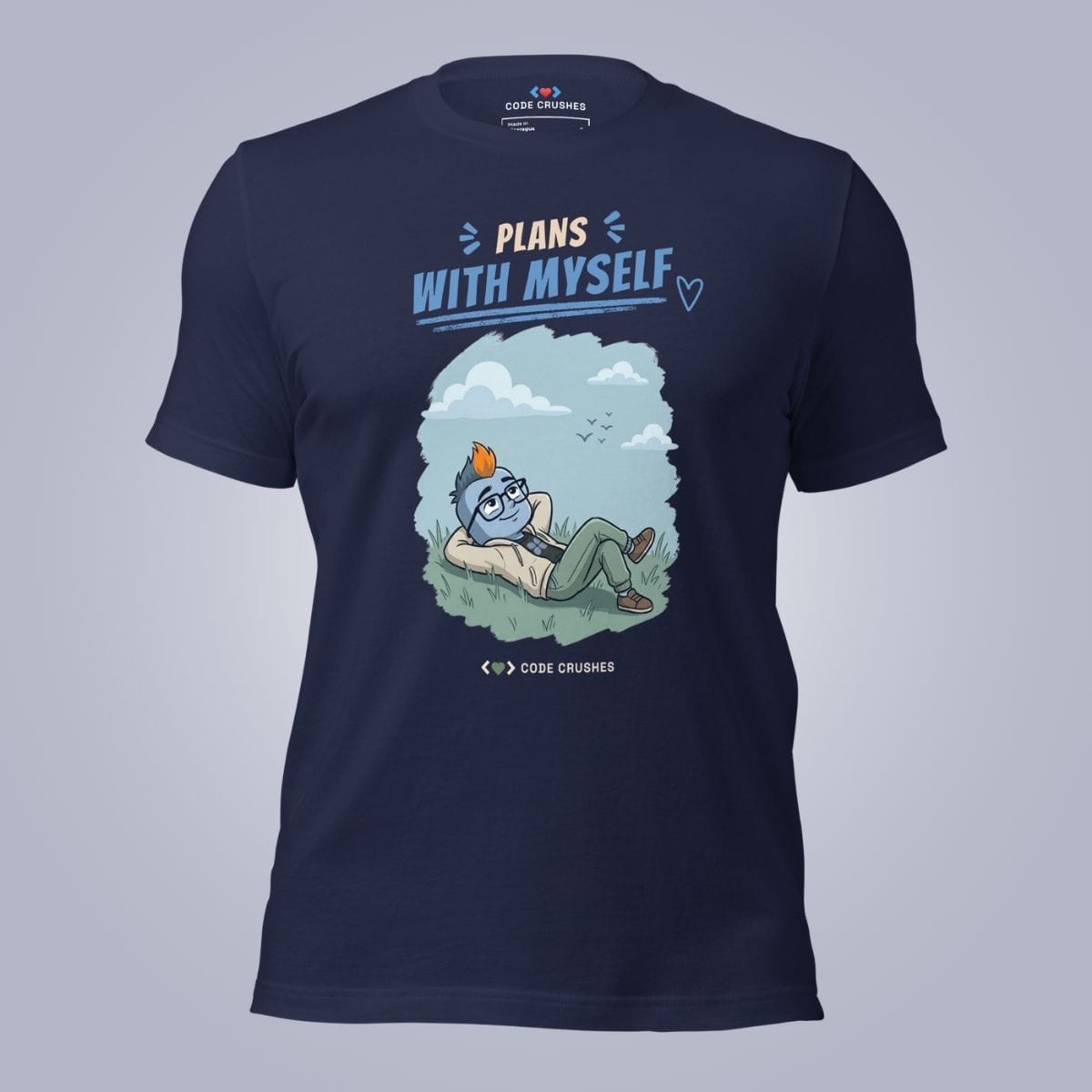 Code Crushes T-SHIRT Navy / S Plans With Myself. T-Shirt
