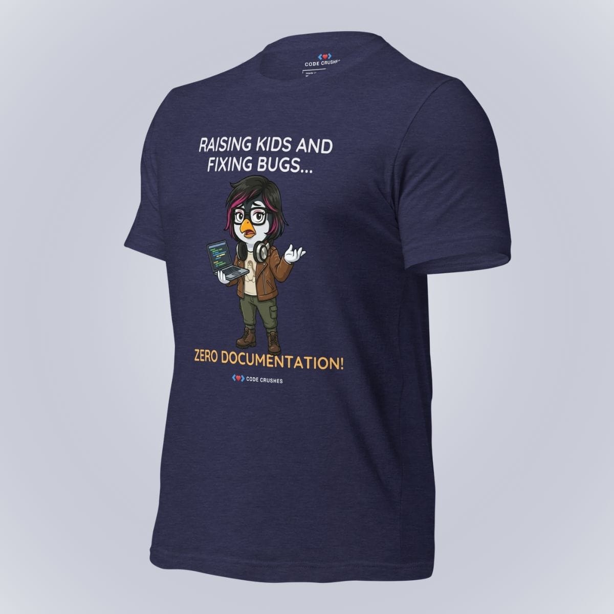 Code Crushes T-SHIRT Raising Kids and Fixing Bugs... Zero Documentation. T-Shirt