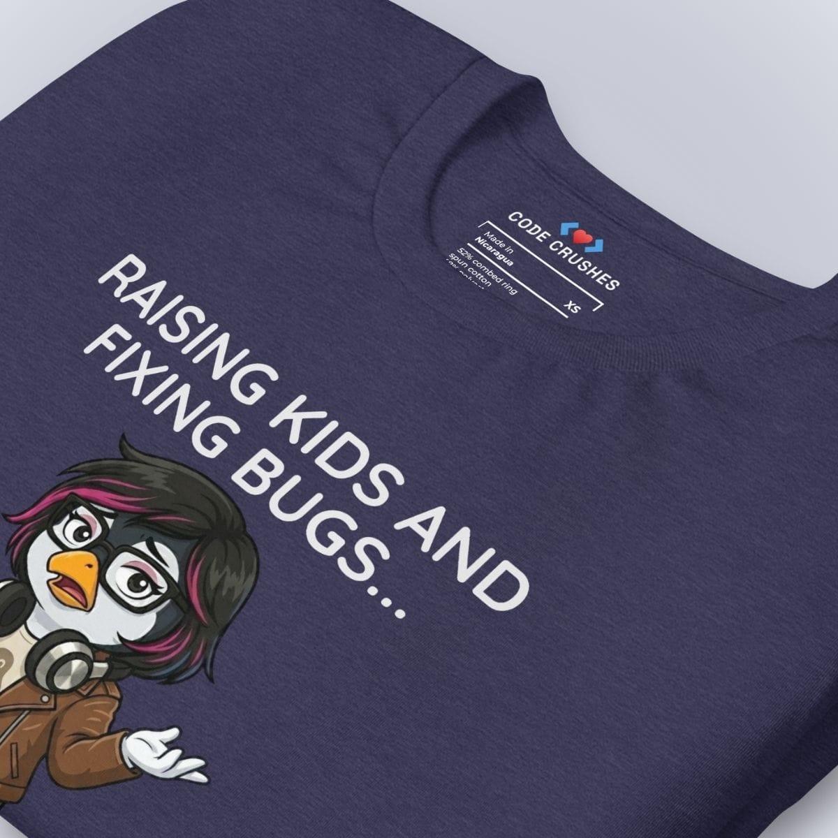 Code Crushes T-SHIRT Raising Kids and Fixing Bugs... Zero Documentation. T-Shirt