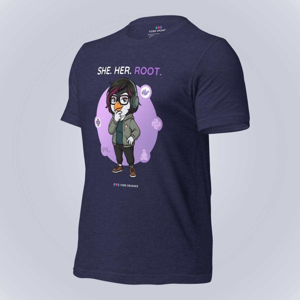Code Crushes T-SHIRT She. Her. Root. T-Shirt