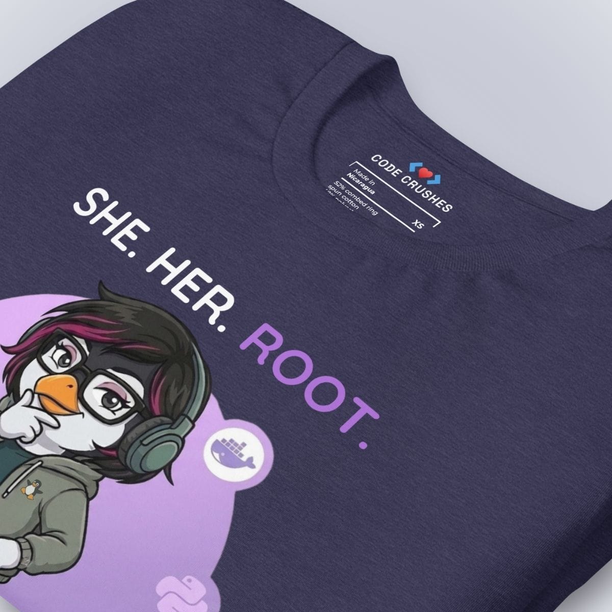 Code Crushes T-SHIRT She. Her. Root. T-Shirt