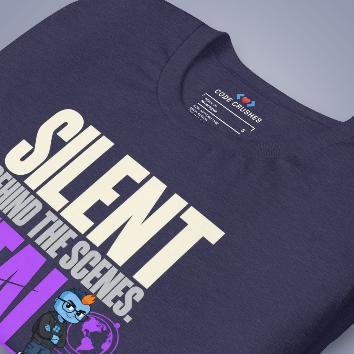 Code Crushes T-SHIRT Silent Behind the Scenes, Vital to the World T-Shirt