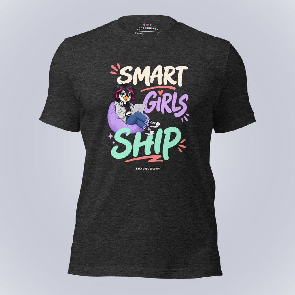 Code Crushes T-SHIRT Dark Grey Heather / S Smart Girls Ship T-Shirt