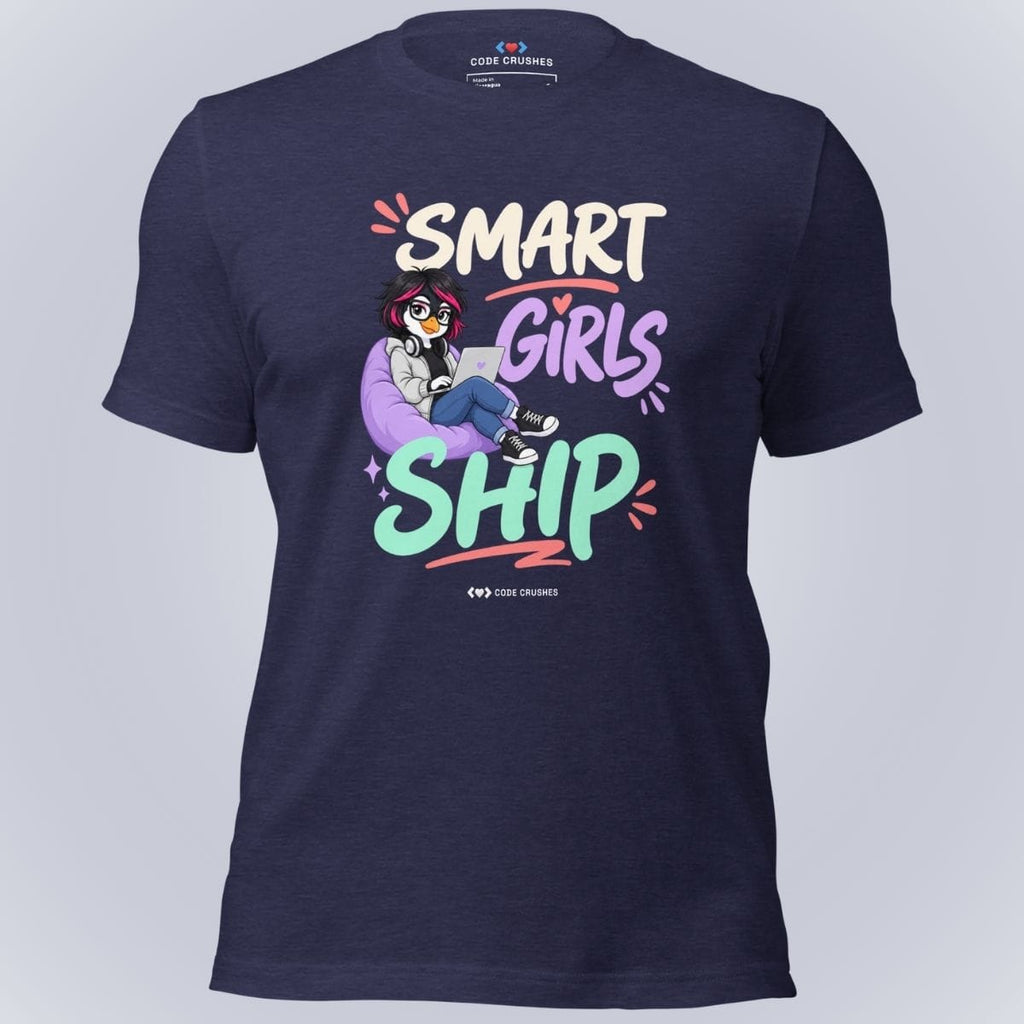 Code Crushes T-SHIRT Heather Midnight Navy / S Smart Girls Ship T-Shirt