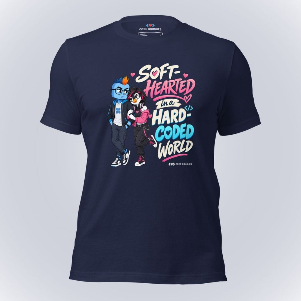 Code Crushes T-SHIRT Navy / S Soft-Hearted, Hard-Coded T-Shirt