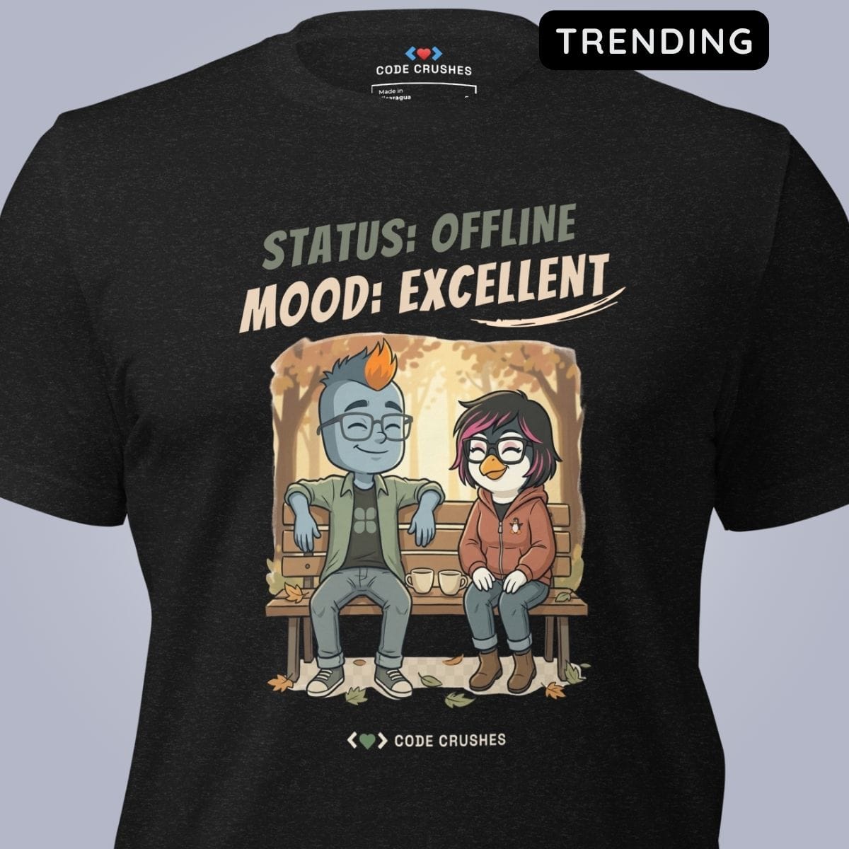 Code Crushes T-SHIRT Status: Offline, Mood: Excellent T-Shirt
