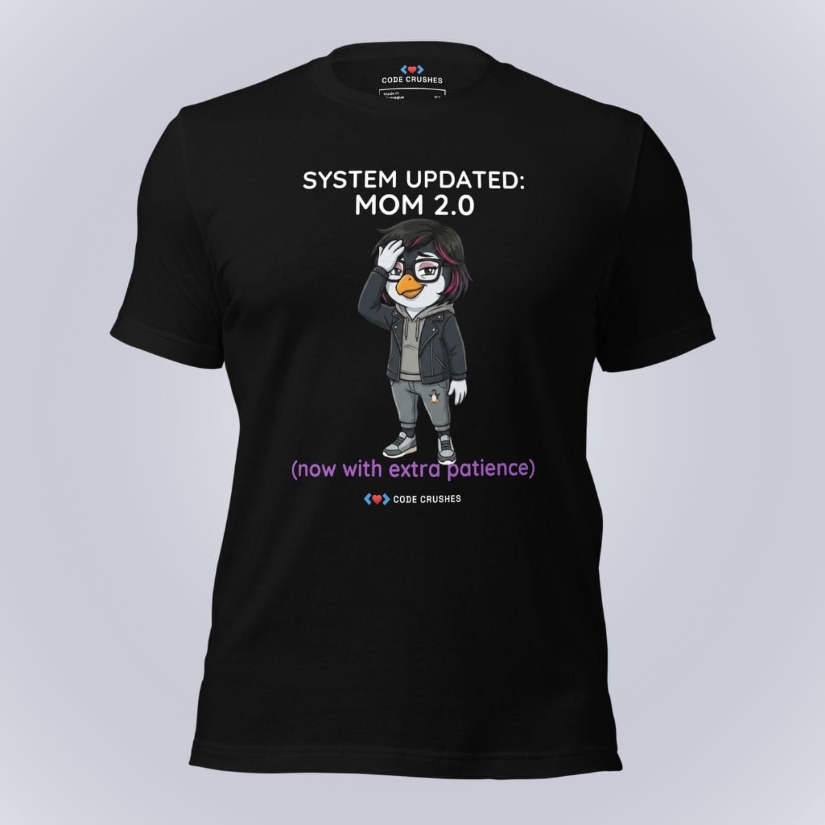 Code Crushes T-SHIRT Black / S System Updated: Mom 2.0. Now With Extra Patience. T-Shirt
